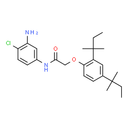 ChemSpider 2D Image | N1-(3-amino-4-chlorophenyl)-2-[2,4-di(tert-pentyl)phenoxy]acetamide | C24H33ClN2O2