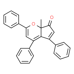 ChemSpider 2D Image | 7a-Methyl-2,4,5-triphenylcyclopenta[b]pyran-7(7aH)-one | C27H20O2