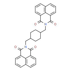 ChemSpider 2D Image | 2,2'-[1,4-Cyclohexanediylbis(methylene)]bis(1H-benzo[de]isoquinoline-1,3(2H)-dione) | C32H26N2O4