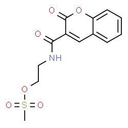 ChemSpider 2D Image | 2-{[(2-Oxo-2H-chromen-3-yl)carbonyl]amino}ethyl methanesulfonate | C13H13NO6S