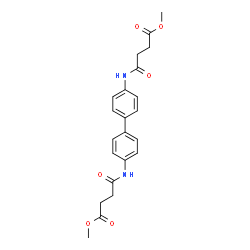 ChemSpider 2D Image | Dimethyl 4,4'-(4,4'-biphenyldiyldiimino)bis(4-oxobutanoate) | C22H24N2O6