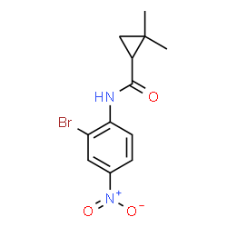 ChemSpider 2D Image | N-(2-Bromo-4-nitrophenyl)-2,2-dimethylcyclopropanecarboxamide | C12H13BrN2O3