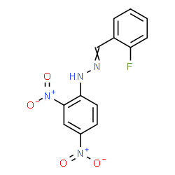 ChemSpider 2D Image | 1-(2,4-Dinitrophenyl)-2-(2-fluorobenzylidene)hydrazine | C13H9FN4O4