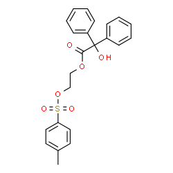 ChemSpider 2D Image | 2-{[(4-Methylphenyl)sulfonyl]oxy}ethyl hydroxy(diphenyl)acetate | C23H22O6S