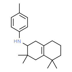 ChemSpider 2D Image | 3,3,5,5-Tetramethyl-N-(4-methylphenyl)-1,2,3,4,5,6,7,8-octahydro-2-naphthalenamine | C21H31N