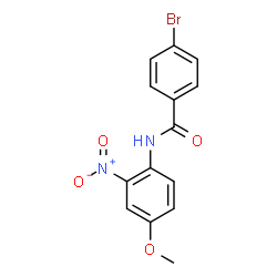ChemSpider 2D Image | 4-Bromo-N-(4-methoxy-2-nitrophenyl)benzamide | C14H11BrN2O4