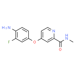 ChemSpider 2D Image | 4-(4-Amino-3-fluorophenoxy)-N-methyl-2-pyridinecarboxamide | C13H12FN3O2