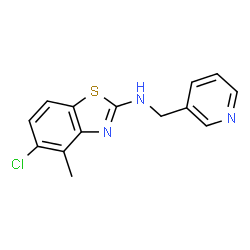 ChemSpider 2D Image | 5-Chloro-4-methyl-N-(3-pyridinylmethyl)-1,3-benzothiazol-2-amine | C14H12ClN3S