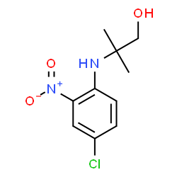 ChemSpider 2D Image | 2-[(4-Chloro-2-nitrophenyl)amino]-2-methyl-1-propanol | C10H13ClN2O3