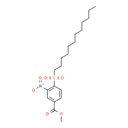 ChemSpider 2D Image | Methyl 4-(dodecylsulfonyl)-3-nitrobenzoate | C20H31NO6S