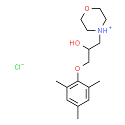 ChemSpider 2D Image | 4-[2-Hydroxy-3-(mesityloxy)propyl]morpholin-4-ium chloride | C16H26ClNO3