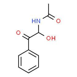ChemSpider 2D Image | N-(1-Hydroxy-2-oxo-2-phenylethyl)acetamide | C10H11NO3