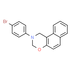 ChemSpider 2D Image | 2-(4-Bromophenyl)-2,3-dihydro-1H-naphtho[1,2-e][1,3]oxazine | C18H14BrNO