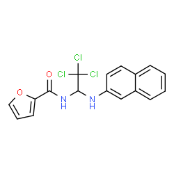 ChemSpider 2D Image | N-[2,2,2-Trichloro-1-(2-naphthylamino)ethyl]-2-furamide | C17H13Cl3N2O2