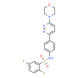 ChemSpider 2D Image | 2,5-Difluoro-N-{4-[6-(4-morpholinyl)-3-pyridazinyl]phenyl}benzenesulfonamide | C20H18F2N4O3S