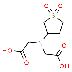 ChemSpider 2D Image | 2,2'-[(1,1-Dioxidotetrahydro-3-thiophenyl)imino]diacetic acid | C8H13NO6S