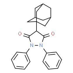 ChemSpider 2D Image | 4-Adamantan-1-yl-1,2-diphenyl-pyrazolidine-3,5-dione | C25H26N2O2