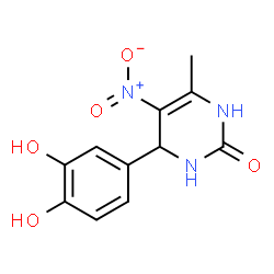 ChemSpider 2D Image | 4-(3,4-Dihydroxyphenyl)-6-methyl-5-nitro-3,4-dihydro-2(1H)-pyrimidinone | C11H11N3O5