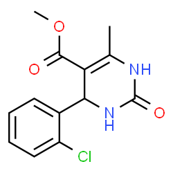 ChemSpider 2D Image | Methyl 4-(2-chlorophenyl)-6-methyl-2-oxo-1,2,3,4-tetrahydro-5-pyrimidinecarboxylate | C13H13ClN2O3