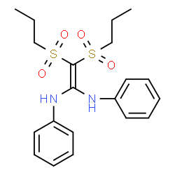 ChemSpider 2D Image | N,N'-Diphenyl-2,2-bis(propylsulfonyl)-1,1-ethenediamine | C20H26N2O4S2