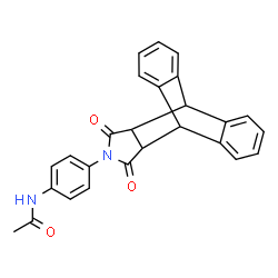 ChemSpider 2D Image | N-[4-(16,18-Dioxo-17-azapentacyclo[6.6.5.0~2,7~.0~9,14~.0~15,19~]nonadeca-2,4,6,9,11,13-hexaen-17-yl)phenyl]acetamide | C26H20N2O3