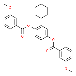 ChemSpider 2D Image | 2-Cyclohexyl-1,4-phenylene bis(3-methoxybenzoate) | C28H28O6