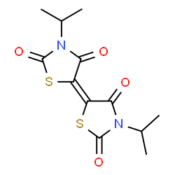 ChemSpider 2D Image | (5Z)-3-Isopropyl-5-(3-isopropyl-2,4-dioxo-1,3-thiazolidin-5-ylidene)-1,3-thiazolidine-2,4-dione | C12H14N2O4S2