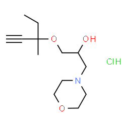 ChemSpider 2D Image | 1-[(3-Methyl-1-pentyn-3-yl)oxy]-3-(4-morpholinyl)-2-propanol hydrochloride (1:1) | C13H24ClNO3