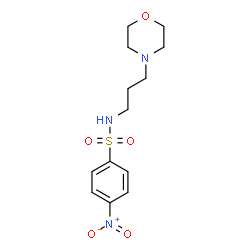 ChemSpider 2D Image | N-[3-(4-Morpholinyl)propyl]-4-nitrobenzenesulfonamide | C13H19N3O5S