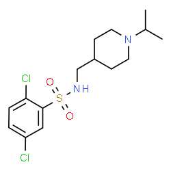 ChemSpider 2D Image | 2,5-Dichloro-N-[(1-isopropyl-4-piperidinyl)methyl]benzenesulfonamide | C15H22Cl2N2O2S