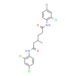 ChemSpider 2D Image | N,N'-Bis(2,4-dichlorophenyl)-3-methylhexanediamide | C19H18Cl4N2O2