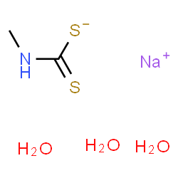 ChemSpider 2D Image | Sodium methylcarbamodithioate hydrate (1:1:3) | C2H10NNaO3S2
