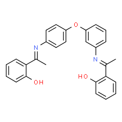 ChemSpider 2D Image | 2-{(1E)-N-[3-(4-{(E)-[1-(2-Hydroxyphenyl)ethylidene]amino}phenoxy)phenyl]ethanimidoyl}phenol | C28H24N2O3