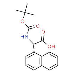ChemSpider 2D Image | (2S)-({[(2-Methyl-2-propanyl)oxy]carbonyl}amino)(1-naphthyl)acetic acid | C17H19NO4
