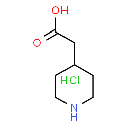 ChemSpider 2D Image | 4-PIPERIDINEACETIC ACID HYDROCHLORIDE | C7H14ClNO2