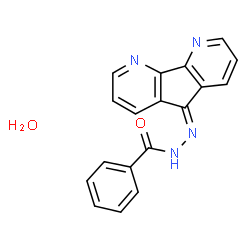 ChemSpider 2D Image | N'-(5H-cyclopenta[1,2-b:5,4-b']dipyridin-5-ylidene)benzohydrazide hydrate | C18H14N4O2