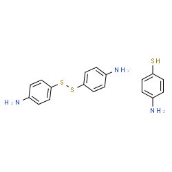 ChemSpider 2D Image | 4-Aminobenzenethiol - 4,4'-disulfanediyldianiline (1:1) | C18H19N3S3