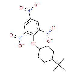 ChemSpider 2D Image | 2-{[4-(2-Methyl-2-propanyl)cyclohexyl]oxy}-1,3,5-trinitrobenzene | C16H21N3O7