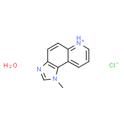 ChemSpider 2D Image | 1-Methyl-1H-imidazo[4,5-f]quinolin-6-ium chloride hydrate (1:1:1) | C11H12ClN3O