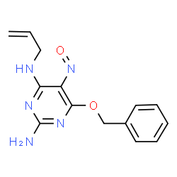 ChemSpider 2D Image | N~4~-Allyl-6-(benzyloxy)-5-nitroso-2,4-pyrimidinediamine | C14H15N5O2