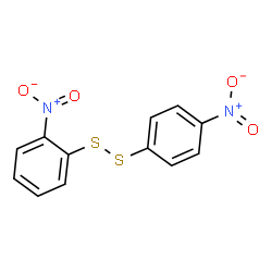 ChemSpider 2D Image | 1-Nitro-2-[(4-nitrophenyl)disulfanyl]benzene | C12H8N2O4S2