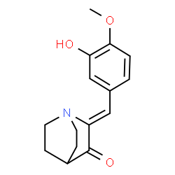 ChemSpider 2D Image | (2Z)-2-(3-Hydroxy-4-methoxybenzylidene)quinuclidin-3-one | C15H17NO3
