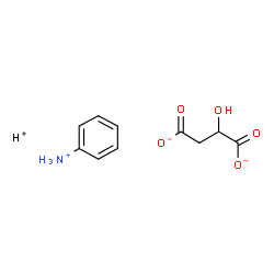 ChemSpider 2D Image | Anilinium hydrogen 2-hydroxysuccinate (1:1:1) | C10H13NO5