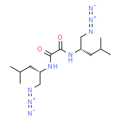 ChemSpider 2D Image | N,N'-Bis[(2S)-1-azido-4-methyl-2-pentanyl]ethanediamide | C14H26N8O2