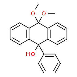 ChemSpider 2D Image | 10,10-Dimethoxy-9-phenyl-9,10-dihydro-9-anthracenol | C22H20O3