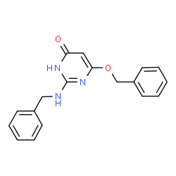ChemSpider 2D Image | 2-(Benzylamino)-6-(benzyloxy)-4(1H)-pyrimidinone | C18H17N3O2