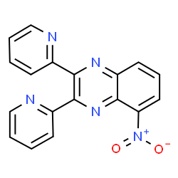 ChemSpider 2D Image | 5-Nitro-2,3-di(2-pyridinyl)quinoxaline | C18H11N5O2