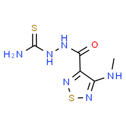 ChemSpider 2D Image | 2-{[4-(Methylamino)-1,2,5-thiadiazol-3-yl]carbonyl}hydrazinecarbothioamide | C5H8N6OS2