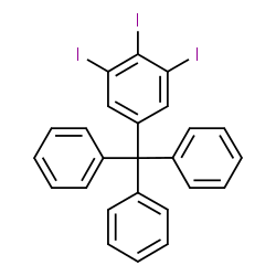 ChemSpider 2D Image | 1,2,3-Triiodo-5-tritylbenzene | C25H17I3