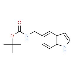 ChemSpider 2D Image | tert-Butyl ((1H-indol-5-yl)methyl)carbamate | C14H18N2O2